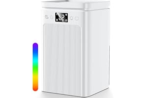 COAMOTRAIL Luftentfeuchter 2.2L,Raumentfeuchter Elektrisch Entfeuchter mit LED Display,Ultra Leiser,2-12-Stunden-Timer,7 Farben Licht,Auto-Stopp & Automatisches Entfrosten,Ideal für Schlafzimmer, Badezimmer.