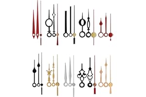 WinTaim 10 lancette per orologio adatte per orologi da 10,2 a 20,3 cm, in alluminio, parti di ricambio per riparazione orologi fai da te