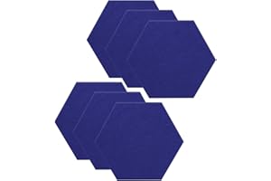SK Studio Paneles Acusticos Hexagonales 6 piezas Insonorizacion Acustica Pared 30x25x0.9cm Espuma Acustica para reducir el ruido interior para Decoración de Paredes Azul marino