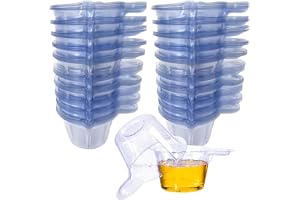 LNGJIN 200 stycken 40 ml urinkoppar, urinprovbägare av plast, urinmugg, urinprovbägare, urinbägare provbägare, urinkopp med l