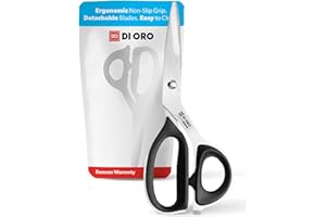 DI ORO LIVING DI ORO® - Tijeras de cocina de acero inoxidable - Tijeras de cocina pesadas - Excelente para aves, carne, hierbas y más - Aptas para lavavajillas (Tijeras clásicas)