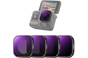 K&F CONCEPT Set di Filtri ND/PL Avvitabili Compatibile con Insta360 Ace Pro 2. Include ND8/PL, ND16/PL, ND32/PL e ND64/PL. Accessori per action camera in vetro ottico HD multi-rivestito.