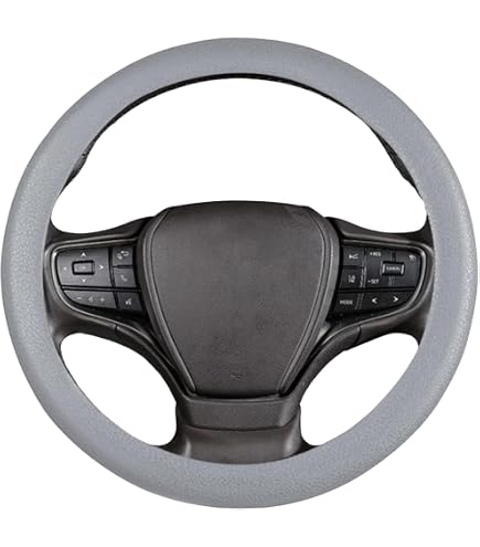 Coprivolante In Silicone Nero Universale - Antiscivolo, Morbido, Facile Da Pulire, Per Auto, SUV, Camion (Diametro 32-40 Cm)
