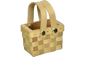 WEDDINGSTAR Miniature Woven Picnic Basket Favor - Set of 6