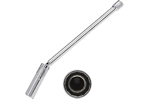 VASTOOLS Tändstift med magnetisk insats 14 mm, driv 10 mm (3/8 tum), ytterdiameter: 19 mm, 12-kant, 28 cm förlängning, CR-V s