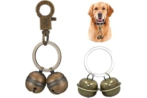 SULIUDAJI Campanello extra forte per cani e gatti,2 Set Campanellino Extra Rumorosi per Cani Gatti Campanelli per Animali Campane con chiusura a moschettone girevole per Pet Campane per Collare Campana Pendente