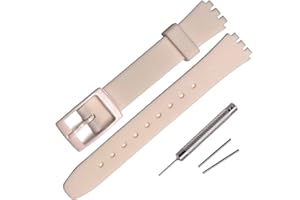 Rihahisy 12mm Silicone Rubber Watch Strap/Watch Band Replacement for Swatch