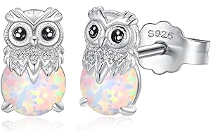 SUOYE 925 Sterling Silver Panda/Owl/Koala Earrings - Cute Animal Earrings Birthday Jewellery Gifts for Women Girls