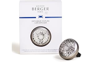 MAISON BERGER Lampe Berger Ambientador para coche con diseño gráfico de níquel mate.