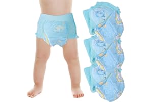 GOTOTOP 3Pcs Reusable Swim Nappy, Breathable Infant Swim Diaper Adjustable Baby Swimwear for Baby Boys& Girls Swimming Lessons/Holiday M/L/XL/XXL(XXL 15kg Above)