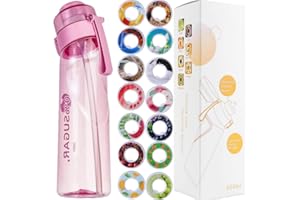 PUTEXTILE Air Borraccia Up con cialde aromatiche, 650ml Air-up Borracce senza BPA,Adatto per sport e regali per studenti (Pink+1P Casuale Pod)