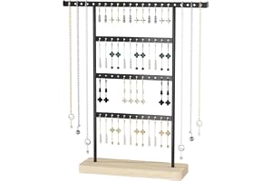 Justsoso örhängeshållare, örhängesställ, metallörhängesvisningsstativ, halsband armband örhängen smyckeorganisatör stativstäl