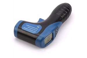 AIHG LCD Laser Photo Digital Tachometer Digital Handheld Non-Contact Gun Range 2.5-99999 RPM Motor Speed Meter with 2pc Reflective Tape