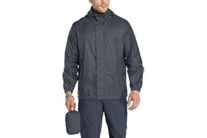 33,000ft Veste de pluie pliable avec capuche rangeable, légère et imperméable, coupe-vent, pour activité en plein air, pour homme