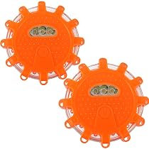 2 Feux D'Avertissement LED Étanches - 9 Modes, Aimant, Sur Piles