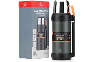 CLSK9° Flask for Hot Drink, 2L Thermo Flasks, 24hrs Hot|Cold, Superior 316 Stainless Steel, Triple-Wall Insulated with Copper Lining, Hot Water Thermal Flask, 100% Leak-Proof, BPA-Free