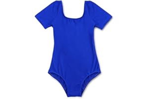 TiaoBug Mädchen Ballett Body Trikot Kinder Kurzarm Langarm Ballettanzug Turnanzug Trikot Gymnastikanzug