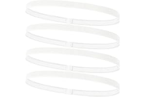 DOANTE 4 Stück Haarband Jungs Sport, Haarband Herren, Stirnband damen, Haarbänder Damen Dünn, für Yoga Fußball Joggen, Fussball-Weiß