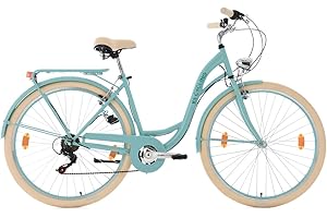 KS Cycling Vélo pour Dame 28'' Balloon Turquoise TC 48 cm