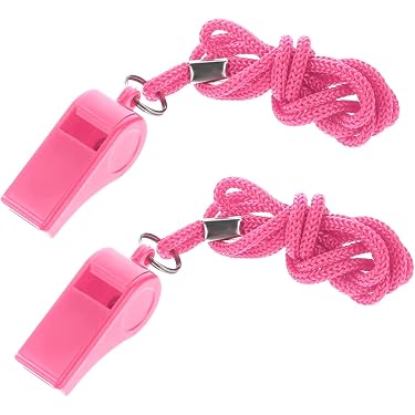 3 Cordons De Sifflet Courts Avec Double Clip – Pour Arbitres, Coachs, Profs De Sport (noir, Nylon)
