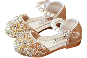 GENERIC Princess Dress Up Shoes Kids Children Bridesmaid Prom Strappy Sequin Party Mary Jane Court Shoes Comfort Bright Dance Shoe Sequin Party Bright Dance Shoe Christmas Halloween Birthday