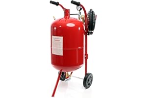 XPOtool Mobiles Sandstrahlgerät 38 L, Druckluft Sandstrahler mit Zubehör, zum Rost Entfernen und Farbe Entfernen, Sandstrahlanlage Strahlgerät