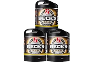 ‎HOPT Bier PerfectDraft 3 x 6-Liter Fässer Bier. Bier passend für Zapfanlage für Zuhause. Inklusive 15euros Pfand. (Beck's Gold)