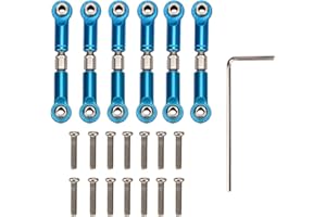 DILWE Varillas de Dirección RC, Actualización Metálica, Accesorios para Modelos de Coche, Conjunto 1/18, for entusiastas de RC, Uso Off-Road y Diario