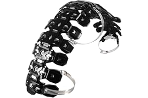 SINKEES Universal Motorcycle Pipe Guard Flexible Exhaust Heat Shield for Off-road Bikes for 2-stroke Bikes (Black)