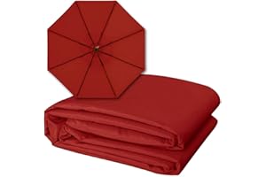 XIAODOU Reemplace El Nuevo Cubierta para Sombrilla De Toldo De Repuesto De Paraguas De Patio, 4 Especificaciones (2.7M/6 Varillas, 3M/6 Varillas, 2.7M/8 Varillas, 3M/8 Varillas), Tela De Recambio De Paraguas