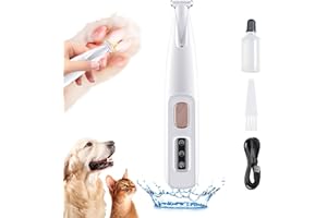 ‎SKEADEX Skeadex Leise Hundeschermaschine, Wiederaufladbarer Pfotentrimmer für hunde und Katze, Wasserdichter Profi Hundetrimmer mit LED-Licht, für Dickes Langes Lockiges (Weiße)