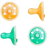 Tommee Tippee Breast-like Night Glow Pacifier | 0-6 Meters, 4 Pack, Lightweight One-Piece Silicone Design
