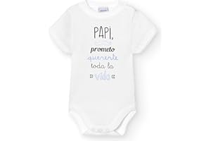 BABIDU Body Bebé Personalizado con Frases Divertidas y Originales - Para Papá, Mamá, Tía, Padrinos y Abuelos - Body Bebé Manga Corta 100% Algodón - Regalo Recién Nacido - Ropa Bebé Niño y Niña Unisex