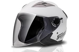 SPEEDWAY 1970 Speedway Casco Moto - Urban - Casco Jet, Ideal Tanto para Hombre como Mujer, Nuestro Casco de Moto Abierto es Ideal para la Ciudad, capacete Moto homologado ECE y Dot