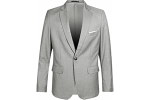 BKAZWE Sakko Kinder Junge Jacke Slim Fit Anzugjacke Party Revers Blazer Anzug Jacket Mit EIN Knopf Festlich Mantel Regular Fit für Hochzeit Freizeit Party