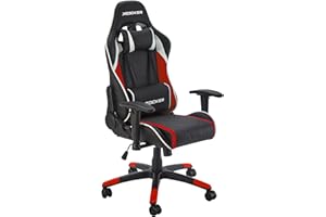 X-Rocker Agility Compact High Back eSports Gaming Chair for Kids & Teens - 3D Armrests, Head & Lumbar Cushion, Height Adjustable, Wipe-Clean Faux Leather - Black/Red
