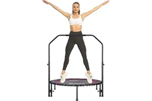 Darchen 200 KG Rebounder Mini Trampoline for Adults, Indoor Small Rebounder Exercise Trampoline for Workout Fitness for Quiet and Safely Cushioned Bounce Adults Kids [100 CM]