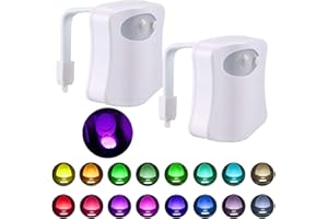 GZGRYTRC 2pcs Bathroom Toilet Lighting Fixtures, Shower Lighting Fixtures Toilet, 16 Color Automatic Dimming, Suitable for Shower Waterproofing Enhance Your Shower Experience