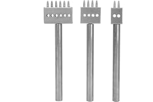 ‎GAROSA Leder-Handwerkzeug Set, 3-teiliges Locher-Set mit 5 mm Schnürstich-Meißel für DIY Lederhandwerk