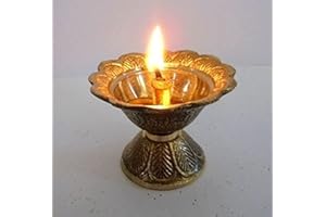 MIFAN Artcollectibles India ottone diya Deepak Akhand Jyot tempio indù Kuber Havan Puja Religious lampada a olio