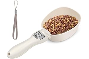 Gobesty Spoon Scales Dog Food, Electronic Measuring Spoon, Digital Spoon Scale, Dog Food Scales with LCD Display, Dog Food Measuring Cup with Scale, Digital Scoop for Precise Measurement