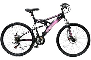 BASIS BIKES Basis 1 Mountain Bike 26" Wheel 18 Speed - Black Pink