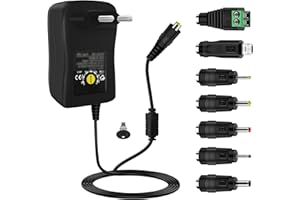 Universal Netzteil 3-12v, aifulo 40W Universal AC DC Adapter Steckernetzteil mit 7 Abnehmbaren Steckern für 3V 4.5V 5V 6V 7.5V 9V 12V Haus Elektronik LED-Streifen mit USB Anschluss - 3000mA Max
