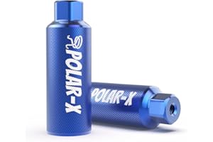 VOLO.FREEDOM TO FLY Volo Polar-X Bike Pegs BMX Accessories 3/8 Inch Solid Axles Rear Front Foot Resting Street Stunt Aluminum alloy Non-Slip Light Weight Bicycle Kids Cycling Scooter