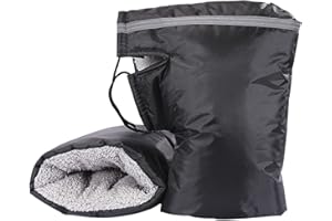 IBLUELOVER Handschuhe Motorradlenker Handwärmer Motorrad Lenkerhandschuhe Winter Warme Schutzhandschuh Wasserdicht Winddicht Fahrrad Muff Plüschfutter Lenkerzubehör für Roller Radsport