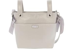 Bolso para Silla de Paseo - Talega para silla de Paseo Rosy Fuentes- Incluye Asa larga para el hombro, bolsillos interiores y lazos - Limpieza Sencilla 0-gris