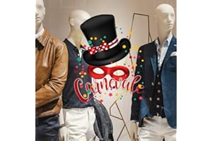 Kina UVC0011 - Ventana para carnaval sobre PVC transparente - Medidas 40 x 50 cm - Decoración adhesiva para escaparates de tiendas