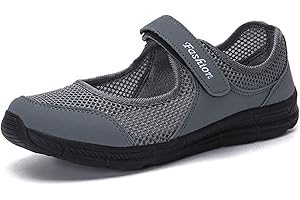 Kauson Mujer Zapatillas de Deporte Fondo Plano Zapatos para Correr Sneakers Adhesión rápida Calzado de Malla Air Tacón 2cm