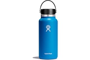 Hydro Flask Cantimplora Isotérmica Botella Térmica de Acero Inox, 946ml (32oz), Tapa Hermética, Azul (Pacific)