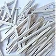 Hesch 9 Crunchy, Brittle and Sun Dried PACK OF 60 Pcs Natural White Limestone Slate Pencils. Consistent Size and Genuine Limestone Slate Pencils. 100% Natural and Safe to use.